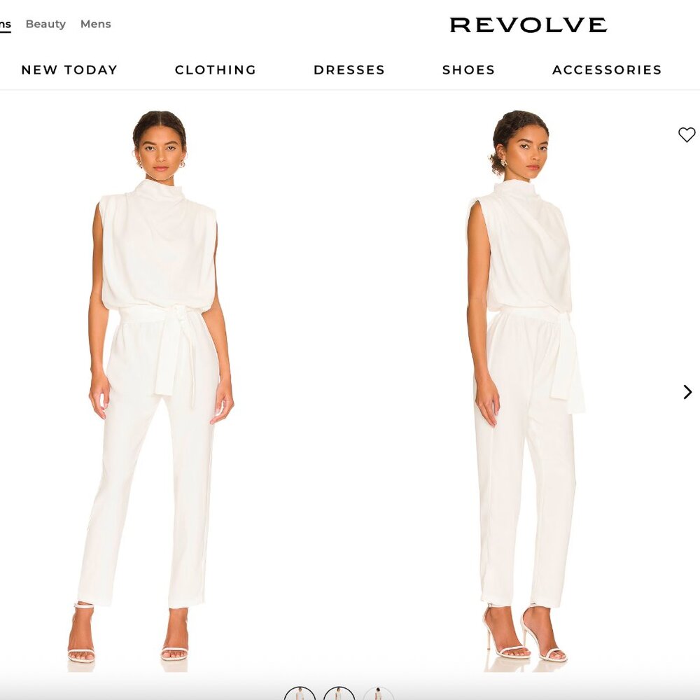 X REVOLVE Fabienne White Jumpsuit Size Small